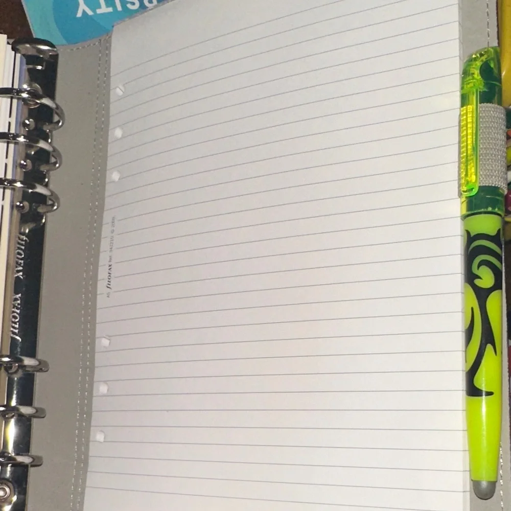 Purple Leather filoFAX folio planner organizer with many extras